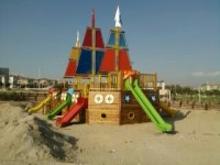 Gemi Temalı Ahşap Oyun Parkı