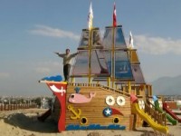 Gemi Temalı Ahşap Oyun Parkı